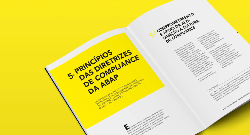 editorial aberto na página que apresenta os 5 princípios das diretrizes de compliance da Abap